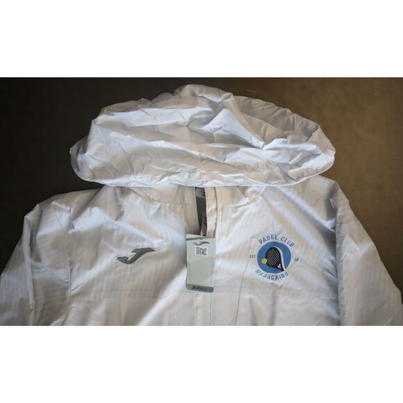 Joma Men's Sz L White Maracaibo Paddle Club '22 Full Zip Windbreaker Jacket - Picture 6 of 9